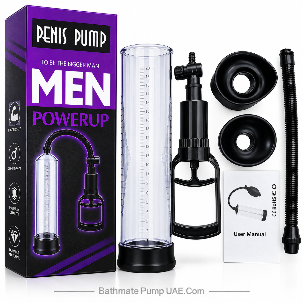 Power Up Multi-Function Penis Enlargement Pump – Vacuum Pump Power Up Multi-Function Penis Enlargement Pump with vacuum cylinder, hand pump, adjustable hose and accessories.